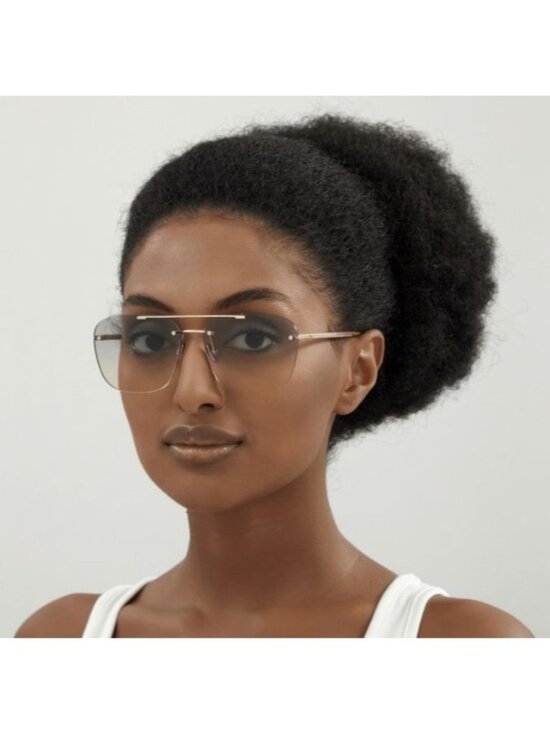 NEW SAINT LAURENT SL309 RIMLESS 004 SUNGLASSES UNISEX GOLD/PURPLE GRADIENT main image 7